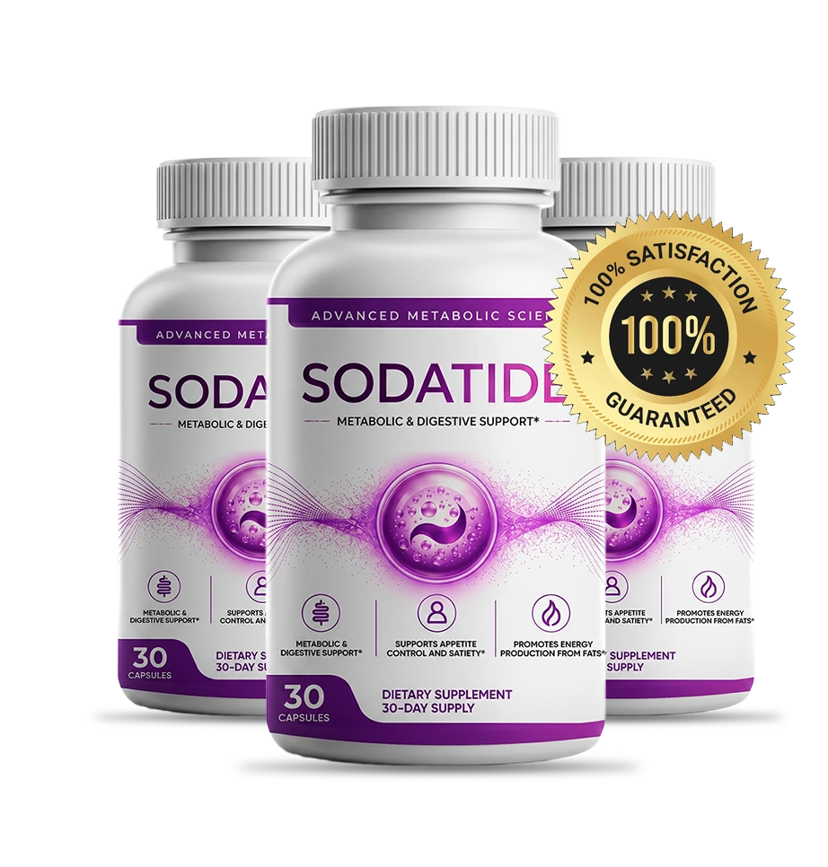 Sodatide 60 day money back guarantee bottle badge